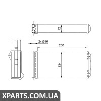 Pадиатор отопителя салона NRF 52220