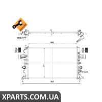 Радіатор охолодження двигуна EASY FIT NRF 53000
