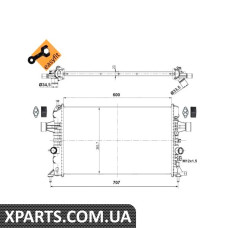 Pадиатор охлаждения двигателя EASY FIT NRF 53000