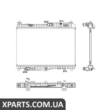 Pадиатор охлаждения двигателя NRF 53043