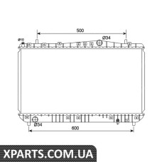Радіатор охолодження Chevrolet Lacetti/Daewoo Nubira 1.4/1.8 03- NRF 53150