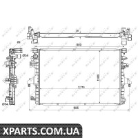 Радіатор охолодження двигуна NRF 53154