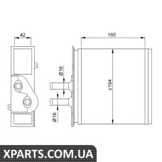 Радіатор обігрівача салону NRF 53204