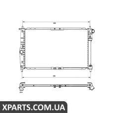 Радіатор охолодження Daewoo Lanos 1.4-1.6 97-380x633x16 NRF 53253