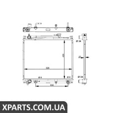 Pадиатор системы охлаждения двигателя NRF 53289