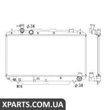 Радіатор охолодження двигуна NRF 53324