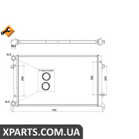 Радіатор охолодження VW Caddy 1.9TDI 03-650x415x23 NRF 53404