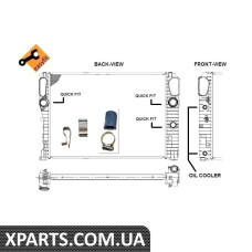 Радіатор охолодження MB E-class S211/W211 1.8-5.0 02-10 NRF 53422