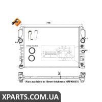 Pадiатор охолодження двигуна Mercedes E W211 2.2D-3.5 02-10 NRF 53423