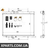 Радіатор охолодження Citroen Berlingo/Peugeot Partner 96-554x376x27 NRF 53424
