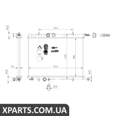 Радіатор охолодження Citroen Berlingo/Peugeot Partner 96-544x380x24 Economy Class NRF 53424A