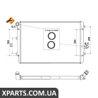 Радіатор охолодження VW Caddy III 1.6/2.0TDI 10- AT/+/- AC NRF 53425