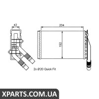 Радіатор пічки Renault Kangoo 1.2/1.4/1.5dCi/1.9D/DTI 97- NRF 53554