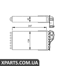 Радіатор обігрівача салону NRF 53557