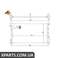 Радіатор охолодження Ford Transit Connect 1.8TDCI 02-13 NRF 53713