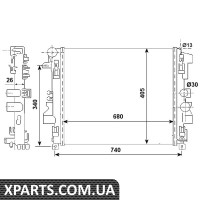 Радіатор охолодження MB Vito W639 03--/+AC NRF 53801