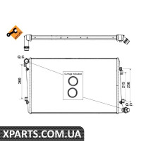Радіатор охолодження VW Caddy 1.9TDI +/-AC 408x648x32 NRF 53813