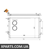 Радіатор охолодження VW Caddy 1.9TDI 430x648x33 NRF 53816