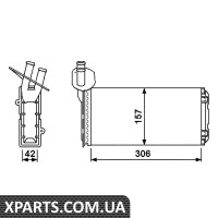 Радіатор печі VW T4 90- NRF 53889