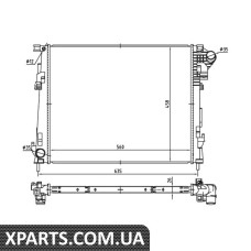 Радіатор охолодження Renault Trafic/Opel Vivaro 2.0CDTI 06-+/-AC NRF 53966