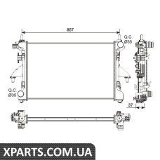 Радіатор води 3.0JTD -AC 06- NRF 54202