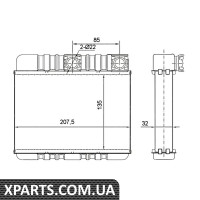 Pадиатор отопителя NRF 54277