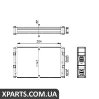 Радіатор обігрівача салону NRF 54295