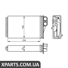 Радіатор обігрівача салону NRF 54304