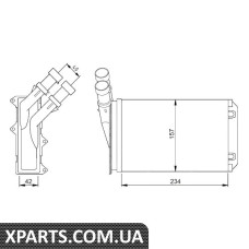 Радіатор пічки Citroen Berlingo/Peugeot Partner 96-157x234x42 NRF 54308