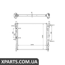 Pадиатор охлаждения двигателя NRF 55334