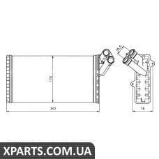 Радіатор пічки Citroen Jumpy 1.9D/TD/2.0HDI 96- NRF 58066