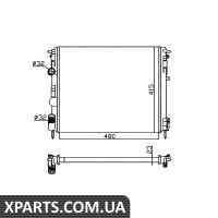 Радіатор охолодження Renault Kangoo 1.6 16V/1.9D/dTi/dCi 99- NRF 58148