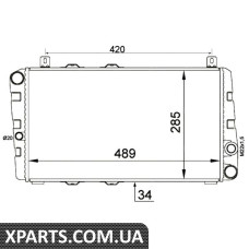 Радіатор охолодження двигуна NRF 58250