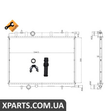 Pадиатор системы охлаждения двигателя NRF 58304
