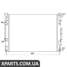 Радіатор охолодження Renault Megane II 1.5-1.9 dCi 02- NRF 58327