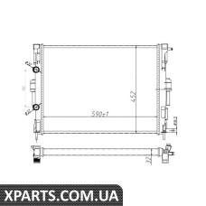 Pадиатор охлаждения Renault Megane II/Scenic II 02-09 Economy Class NRF 58329A