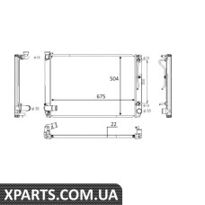 Pадиатор охлаждения двигателя LEXUS RX350 3.5 01-2006 пр-во NRF NRF 58391