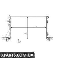 Pадіатор охолодження Opel Movano/Renault Master III 2.3 CDTI/dCi 10- NRF 58481