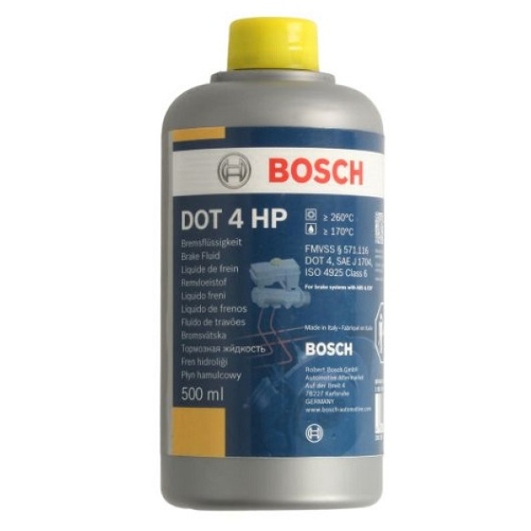 Тормозная жидкость BOSCH Brake Fluid DOT-4 HP 1987479112 500мл