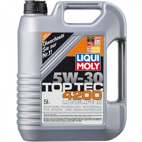 Моторна олія LIQUI MOLY TOP TEC 4200 5W-30 7661 5л