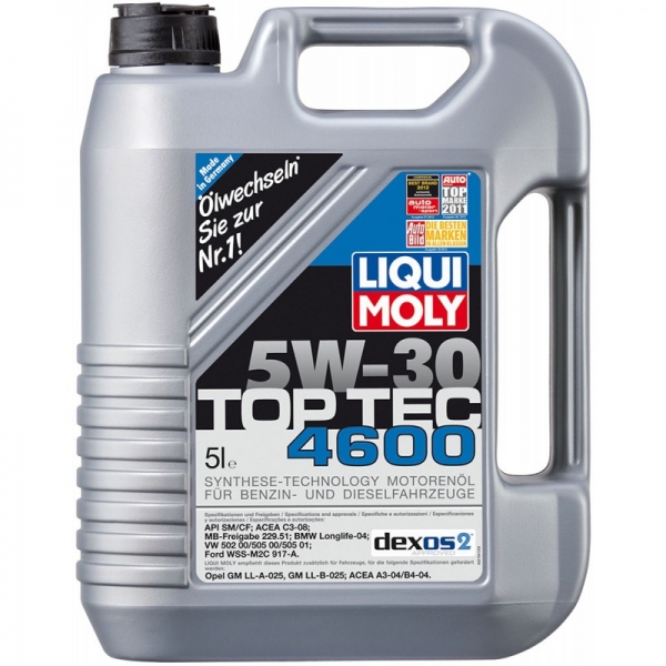 Моторна олія LIQUI MOLY TOP TEC 4600 5W-30 8033 5л