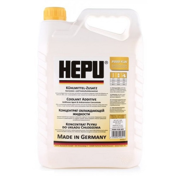 Антифриз HEPU G11 Жовтий Концентрат P999-YLW-005 5л