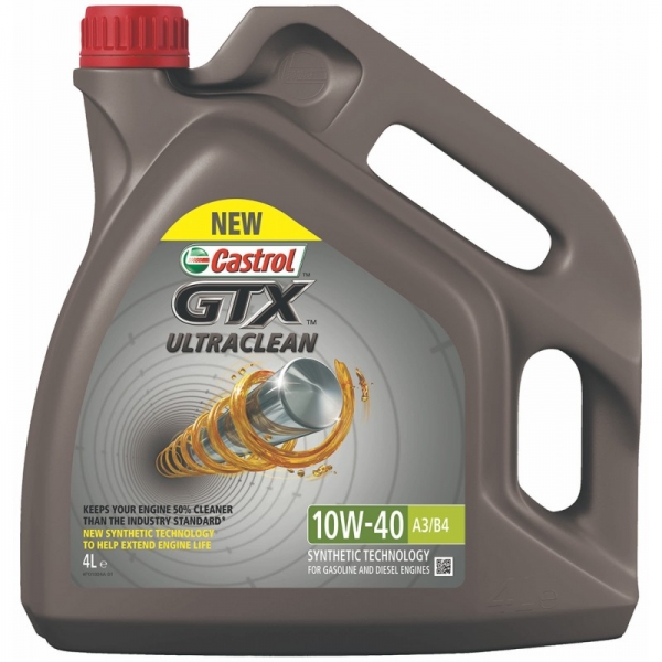 Моторне масло CASTROL GTX ULTRACLEAN 10W-40 A3/B4 RB-GTXUA3-4X4L 4л