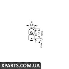 Лампа розжарювання T2W 24V 2W OSRAM 3797