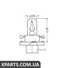 Автолампа 2W 12V B84D OSRAM 2352MFX6