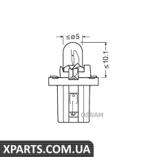 Автолампа 12V 2W OSRAM 2722MFX