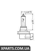 Лампа H11 12V 75W PGJ19-2Duo OSRAM 62211CBBHCB