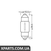 Автолампа 10W 12V SV85 105x31 OSRAM 6438