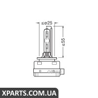 Лампа ксенонова D1S XENARC CLASSIC85В 35Вт PK32d-2 OSRAM 66140CLC