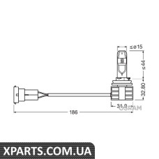 Комплект ламп 2шт. LED H11 14W 12V/24V PGJ19-2 OSRAM 67211CW